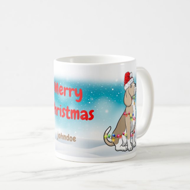 God jul Jultomten Beagle Pet Hund älskare Kaffemugg (Framsida höger)