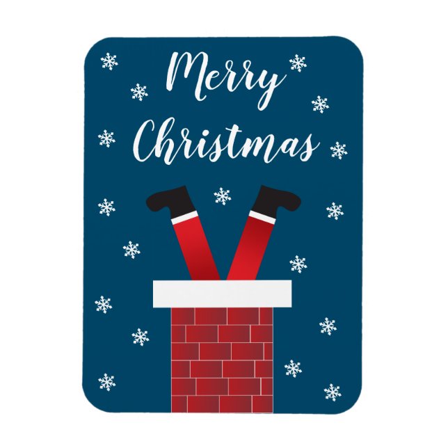 God jul Jultomten Feet Snöflingor Magnet (Vertikal)