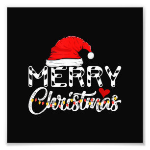 God jul Jultomten Funny Familj Fototryck