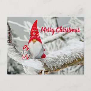 god jul Jultomten Gnome Festive Helgdag Vykort