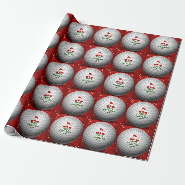 God jul Jultomten Golf Boll Presentpapper (Utrullad)