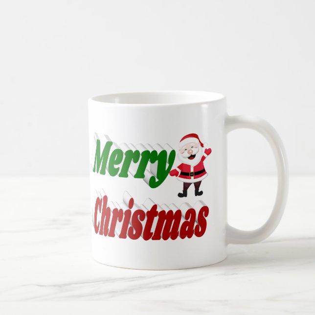 God jul Jultomten halvtypografi Kaffemugg (Höger)