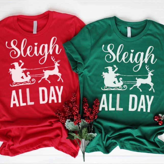 God jul, jultomten hela dagen t shirt (Skapare uppladdad)