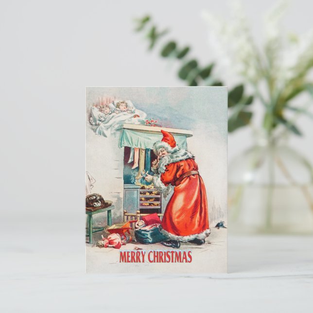 GOD JUL - JULTOMTEN HELG VYKORT (Stående Fram)