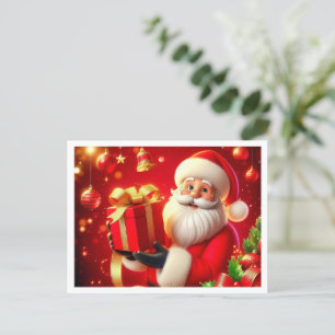 God jul Jultomten Helg Vykort