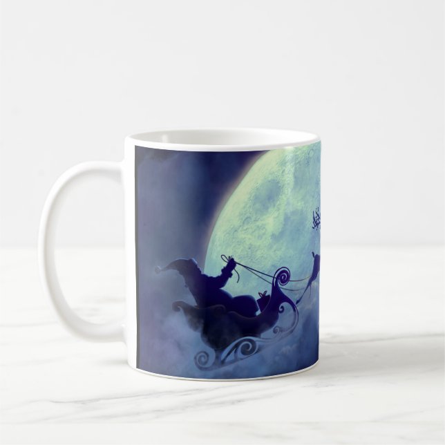 God jul Jultomten helgdag holly Kaffemugg (Vänster)