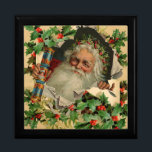 God jul Jultomten Holly Minnesask<br><div class="desc">En klassisk vintage,  Jultomten och Holly-julkort med jultomten. Julillustrationen är baserad på ett gammaldags julkort från 1800-talets viktorianska tid,  med en klassisk jultomte som ler mot oss.</div>