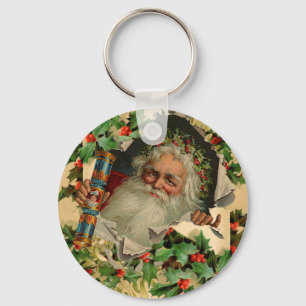 God jul Jultomten Holly Nyckelring