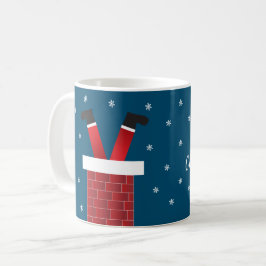 God jul Jultomten i en Skorsten Kaffemugg