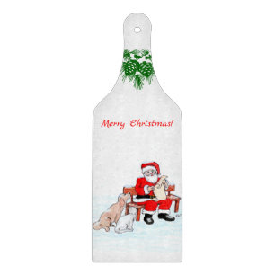 God jul - Jultomten med katt och Hund