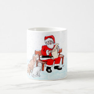 God jul - Jultomten med katt och Hund Kaffemugg