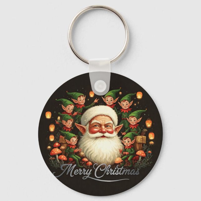 God jul Jultomten Nyckelring (Framsida)