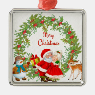 God jul Jultomten och Claus Julgransprydnad Metall