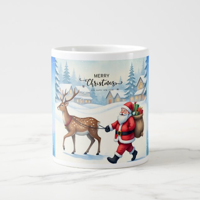 God jul, Jultomten och Gift med Kärlek Jumbo Mugg (Framsidan)