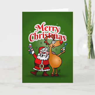 God jul - jultomten och hans ren helgkort