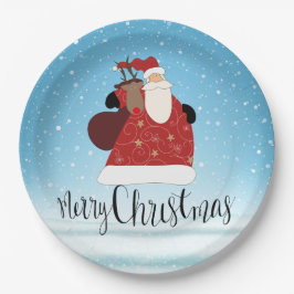 God jul Jultomten och Rudolph