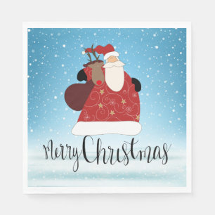 God jul Jultomten och Rudolph Pappersservett