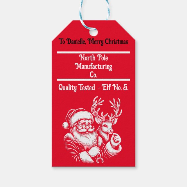 God jul, Jultomten Presentetikett (Framsidan)