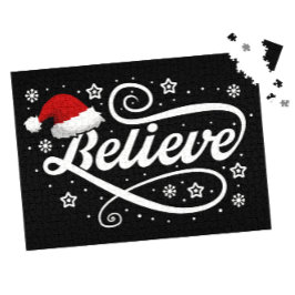 God jul, Jultomten - Santa Hat Black Pussel