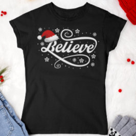 God jul, Jultomten - Santa Hat Black T Shirt