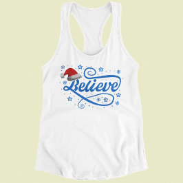 God jul, Jultomten - Santa Hat White Linne Med Racerback