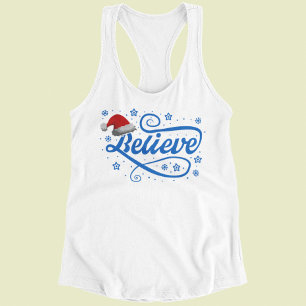 God jul, Jultomten - Santa Hat White Linne Med Racerback
