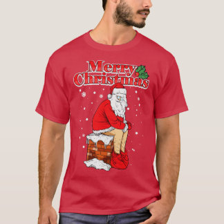 God jul Jultomten Skorsten Poop T Shirt