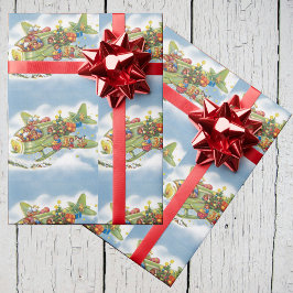 God jul, Jultomten som flyger ett flygplan Presentpapper