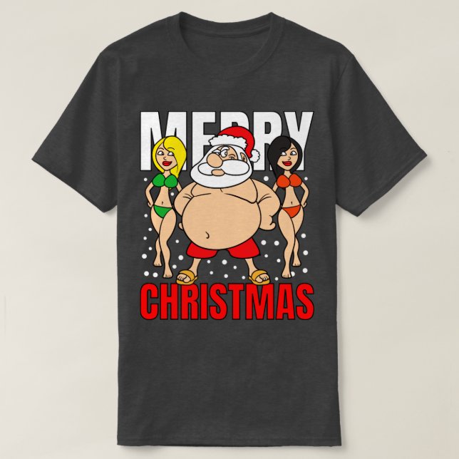 God jul Jultomten Swimming-trunkar T Shirt (Design framsida)