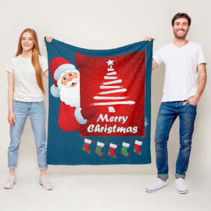 God jul Jultomten Träd Stokings X-mas-lagren Fleecefilt