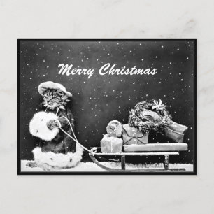 God jul jultomten vykort