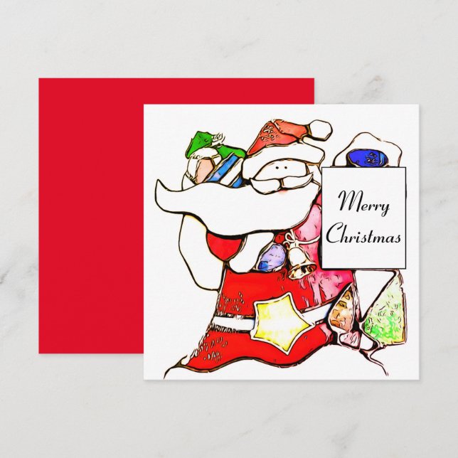 God jul jultomtkort (Fram/baksida)