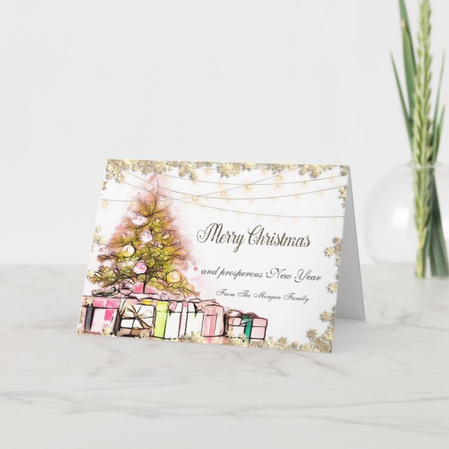 God Jul,Jultre,Presenter,Ljus Helgkort (Framsida)