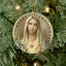 God Jul | Jungfru Maria | Keramikprydnad