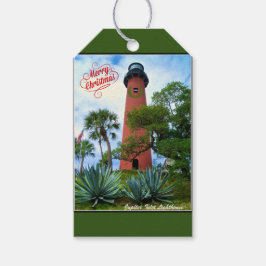 God jul Jupiter Inlet Lighthouse Florida Presentetikett