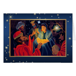 God Jul. Justering av Magi Anpassningsbar Card Hälsningskort