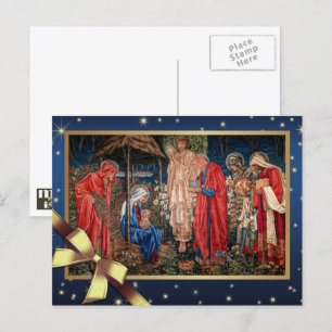 God Jul. Justering av Magi Helg Vykort