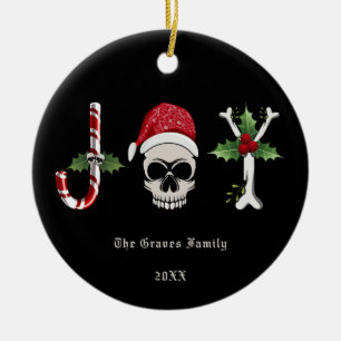 God Jul JY Skull Julgransprydnad Keramik