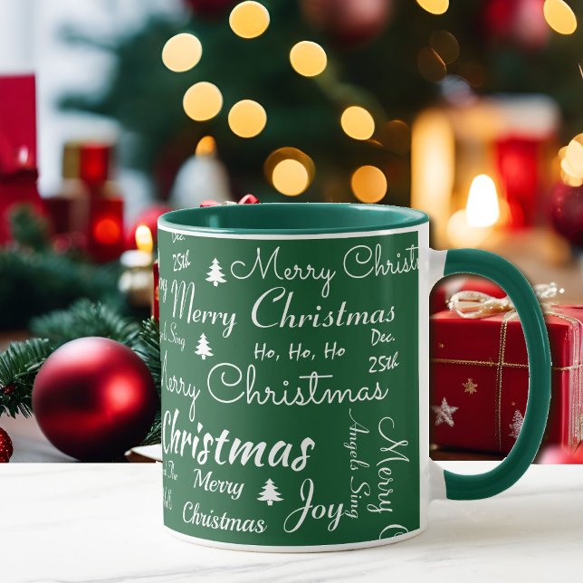God jul Kaffe Grönt Gift Kopp Cocoa Mugg (Skapare uppladdad)