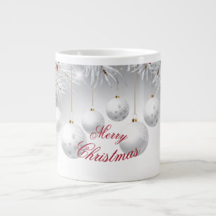 God jul kaffe mugg med grått-sfärer jumbo mugg