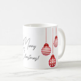 God jul Kaffe Mugg med röda prydnadsföremål