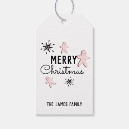 God Jul Kakor Pepparkakor Rosa    Presentetikett