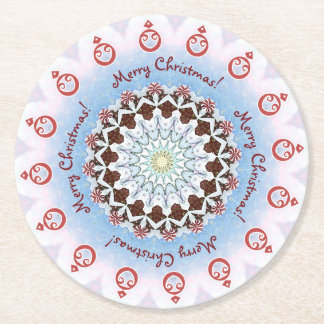 God jul Kaleidoscope Underlägg Papper Rund
