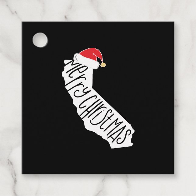 God jul Kalifornien Gåvor Etiketter (Framsida)