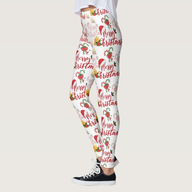 God jul Kalligrafi Leggings (Vänster)