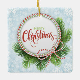 God jul Kand och Snöflingor Julgransprydnad Keramik