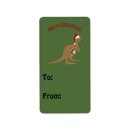 God jul Kangaros Adressetikett