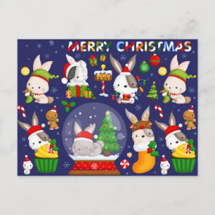 God jul kaniner postkort vykort