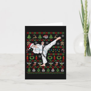 God jul Karate Jultomten Martial Arts Kort