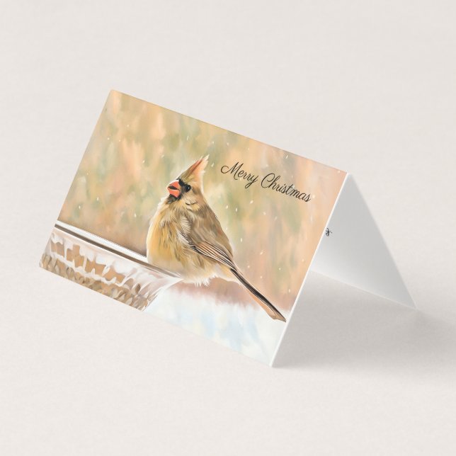 God jul - Kardinal för kvinnor Kort (Framsida)